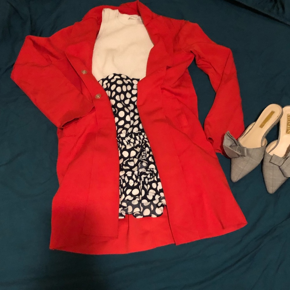 Red Neoprene Coat